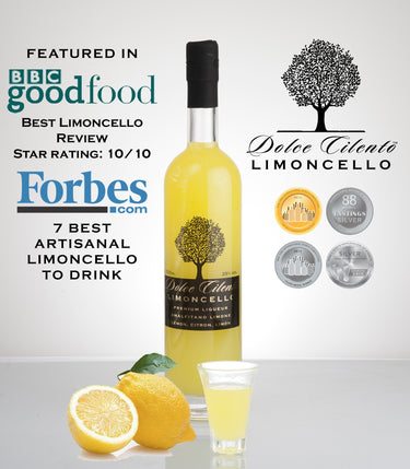 Dolce Cilento Limoncello, 700ml, 25% (4 Medals) Lemon Liqueur - Dolce Cilento Meloncello Limoncello